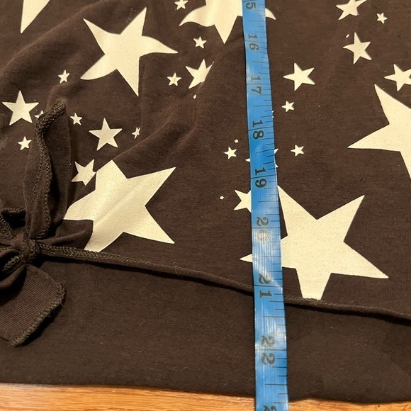 Chaser Starry Night Black With White Stars Tie Waist Sleeveless Tank Top. Medium - Picture 12 of 13